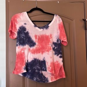 AERO Tie Dye Perfect Cotton V Neck Tee